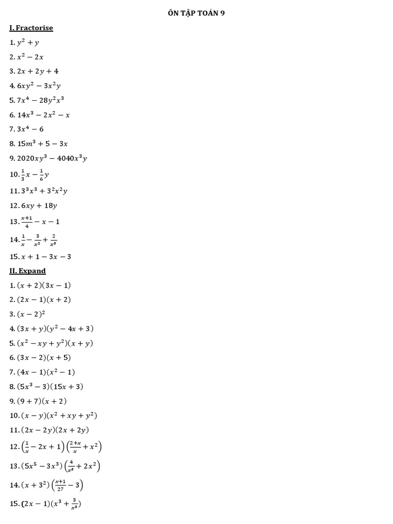 On Tập Toan 9
