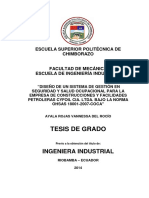 Tesis de Grado: Ingeniera Industrial