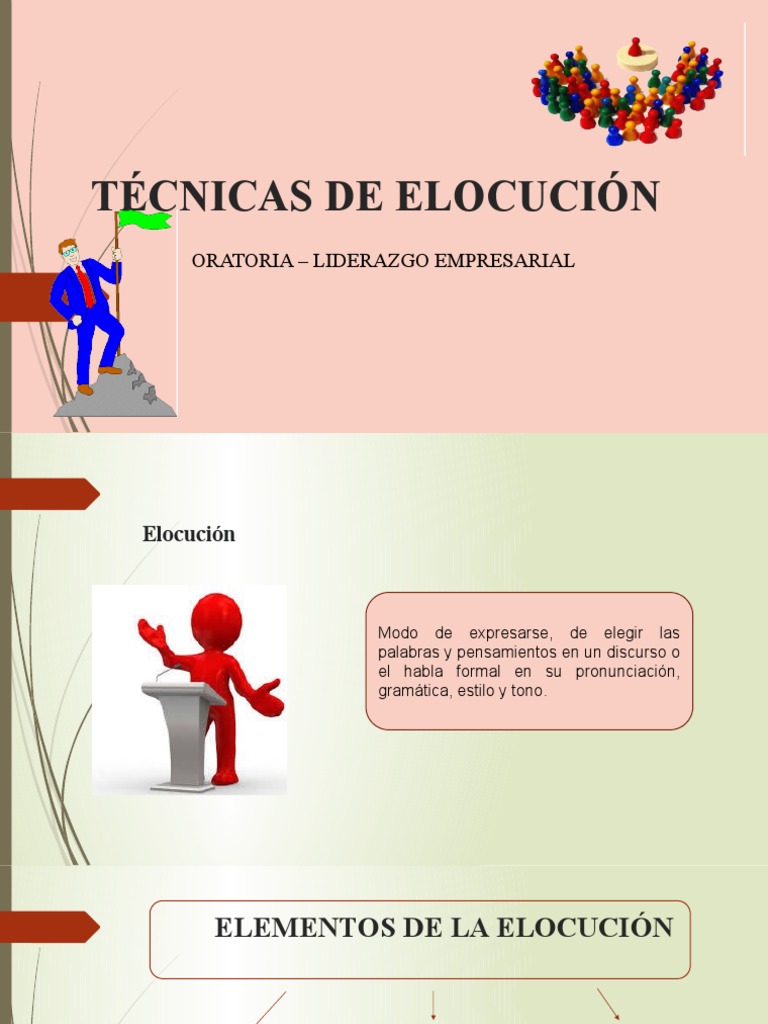 Tecnicas de Elocucion C12 14 PDF Hablar en público Liderazgo