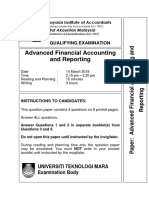 Advanced Financial Accounting and Reporting Exam