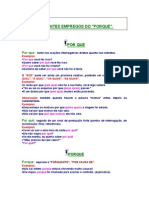 Diferentes Empregos Do Porque.