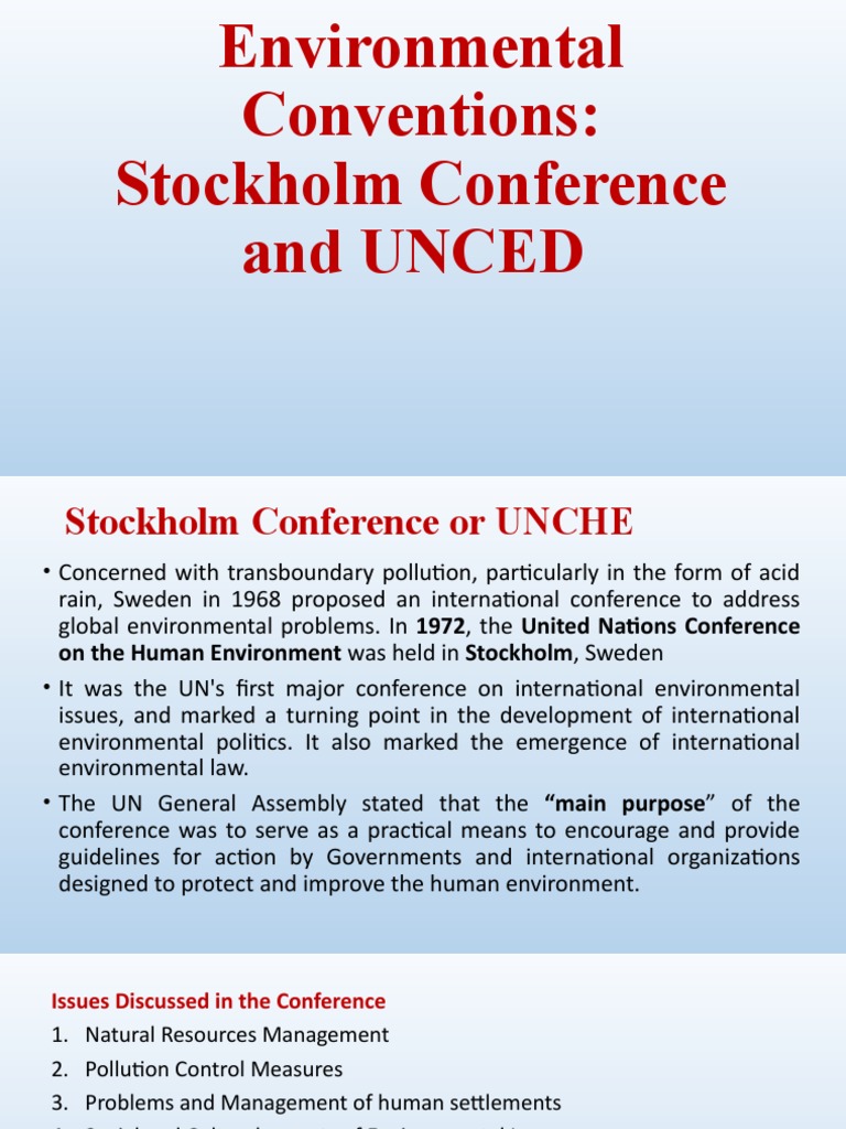 Key Milestones in Environmental Conventions | PDF | Environmental Law ...
