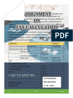 Assignment ON Tax Calculation: Calculated by