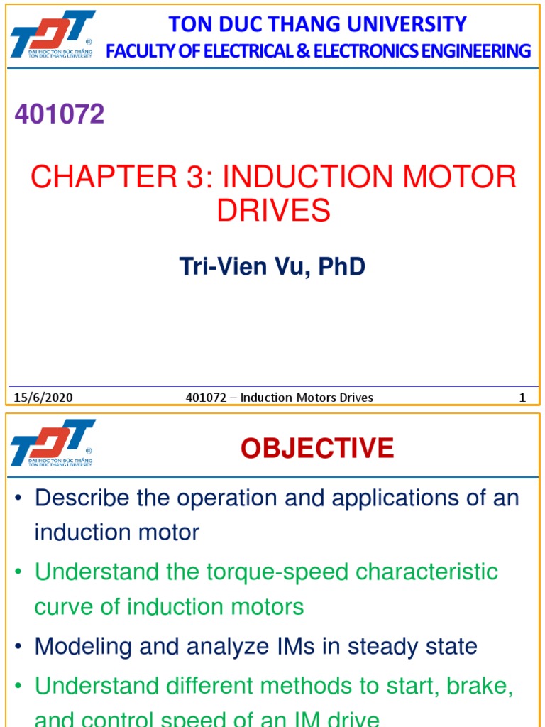 Chapter 3 Induction Motor Drive PDF Electric Motor Power (Physics)