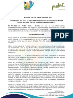 Decreto Fiestas Patronales