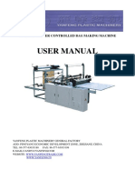 User Manual: Yf-Dz Computer Controlled Bag Making Machine