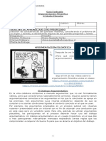 Guía de argumentación filosófica para 3° Medio