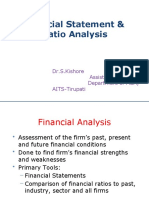Financial Statement & Ratio Analysis: Dr.S.Kishore Assistant Professor, Department of MBA, AITS-Tirupati