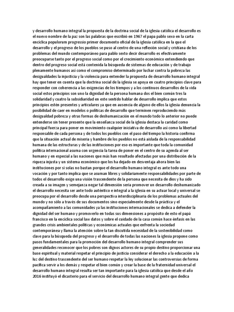 Estructura de la Iglesia Católica y Desarrollo | PDF | Doctrina social ...