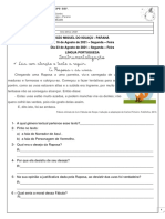 Apostila 4 Ano 27 Semana de 16 A 20 de Agosto e de 23 A 27 de Agosto Recuperação