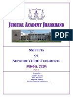 Snippets of SC Judgments October 2020 Part I