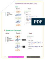 Examples of Algorithms and Flowcharts (With C Code) : Finding Area of The Square