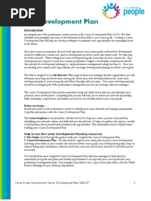 Career Development Plan Guide