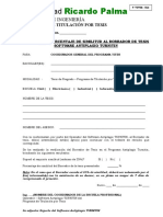 F.titeS 016 Informe Del Porcentaje de Similitud Al Borrador de Tesis TURNITIN TITES 2021