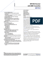 MIPI/DSI Receiver With HDMI Transmitter: Data Sheet