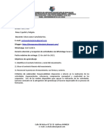 Guía 3 Español y Religión 10A y 10B