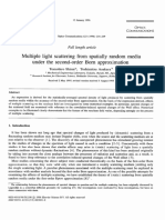 Multiple Light Scattering From Spatially Random Media Under The Second-Order Born Approximation