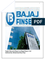 Equity Research Report On Bajaj Finserv LTD Authored By: Mohammad Reza Poya