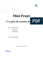 Mini Projet: Le Prix de Cession Interne