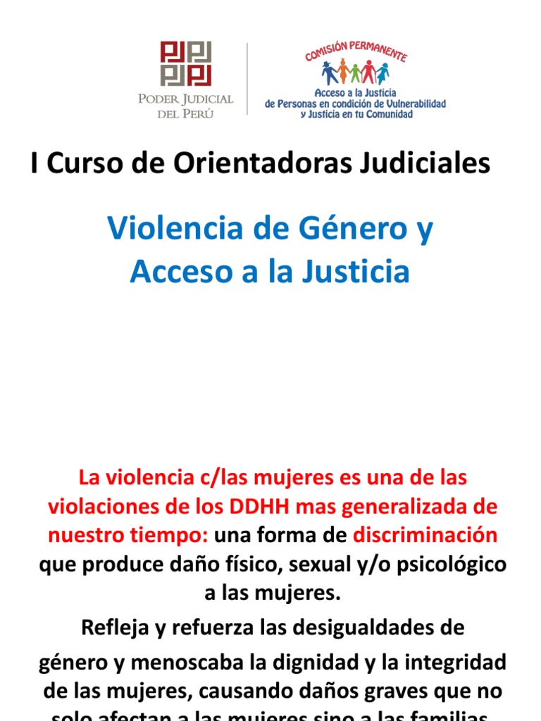 Curso sobre Violencia de Género y Justicia | PDF | Mujer | Igualdad de ...