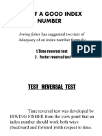 Test of A Good Index Number
