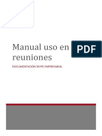 Documentación Skype For Business. Guía de Uso en Reuniones