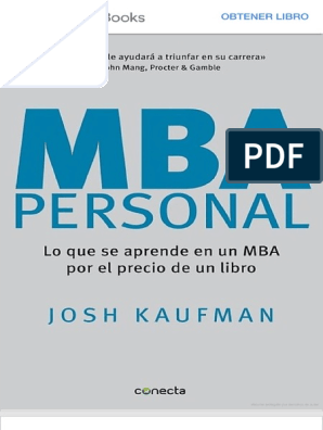 MBA Personal: Lo que se aprende en un MBA por el precio de un