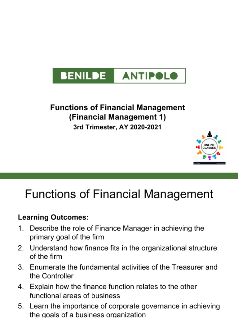 Functions Of Financial Management | Pdf | Corporate Governance | Financial  Analyst