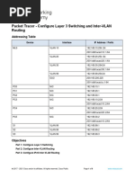 4.3.8 Packet Tracer - Configure Layer 3 Switching and Inter-VLAN Routing - ILM