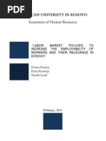 Labor Employability in Kosovo