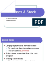 Subroutines & Stack: Dr. Farid Farahmand Updated: 2/18/2019