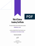 Web of Science Academy - Certificates
