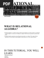 Lecture 6 Relational Algebra in DBMS