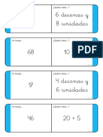 Números decenas unidades problemas matemáticas