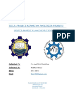 Title: Project Report On Polyester Webbing: Subject: Project Management in Engineering