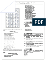 Prova diagnóstica de Língua Portuguesa sobre os textos de Gonçalves Dias e Oswald de Andrade