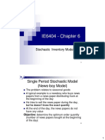 IE6404 - Chapter 6: Single Period Stochastic Model (News-Boy Model)