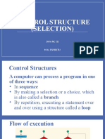 JAVA-Control Structure Selelction