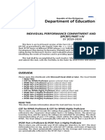 Department of Education: Individual Performance Commitment and Review Form (Ipcrf) Part I-Iv