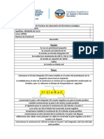 Informe de Practicas de Laboratorio de Electrónica Analógica