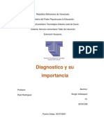 Diagnostico y Su Importancia - Sergio Velasquez
