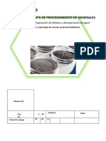 Disposición y descarga de arenas en forma hidráulica