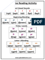 At Home Reading Activity: A e I o U