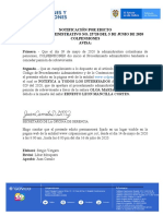 Edicto de notificación a terceros 