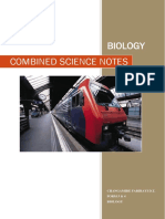 Biology Combined Science Notes: Changamire Farirayi D.T. Form 3 & 4 Biology