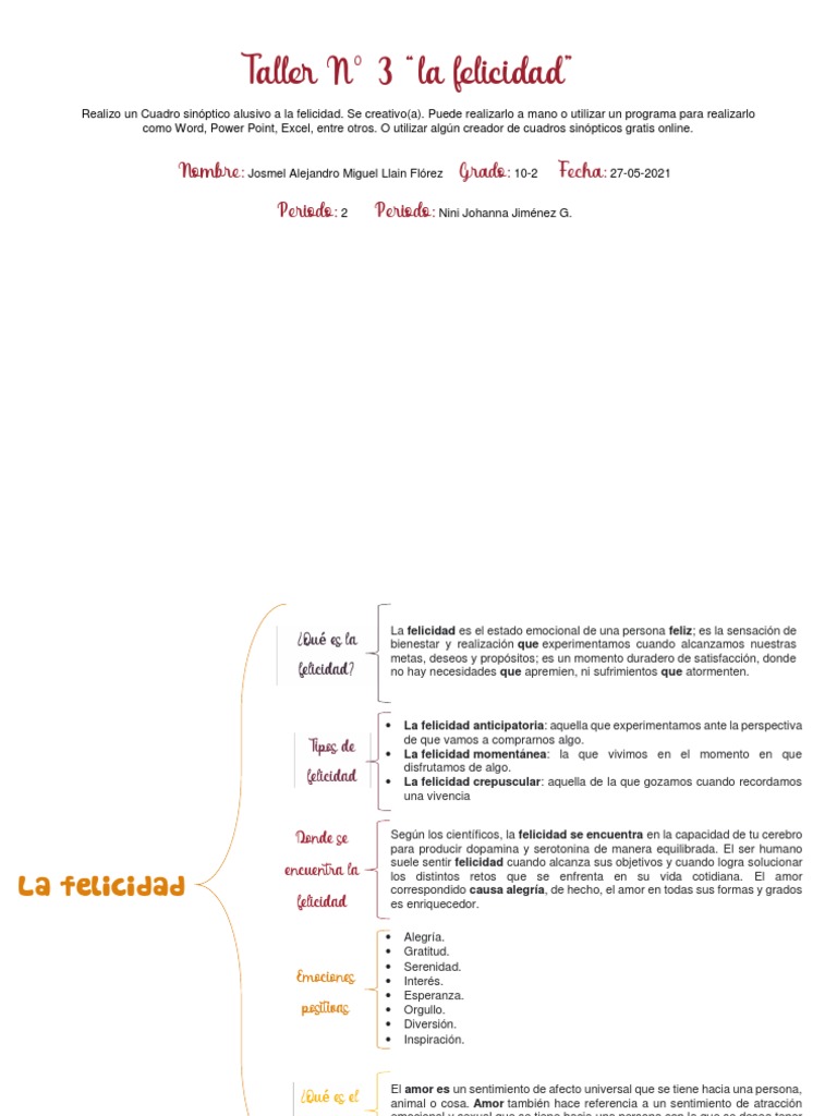Tipos y significado de la felicidad | PDF | Felicidad | La naturaleza ...