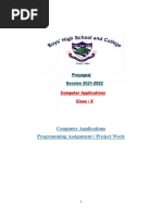 Computer Applications Programming Assignment / Project Work