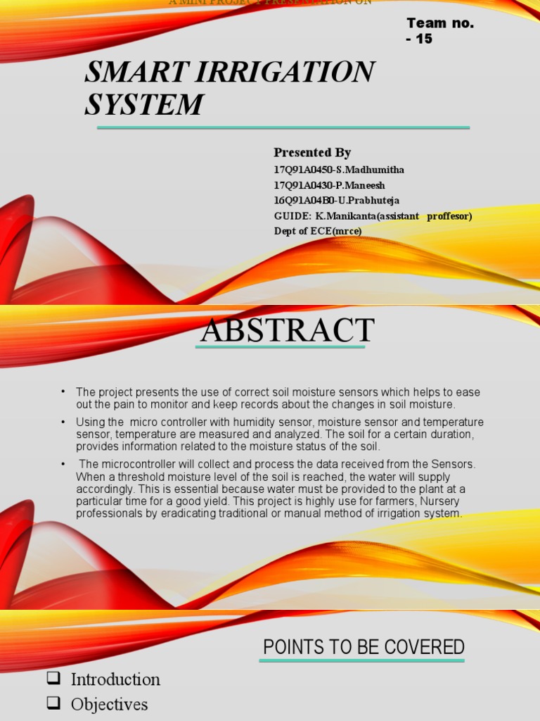 Smart Irrigation System | PDF | Microcontroller | Wi Fi