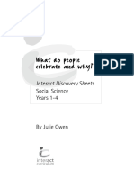 What Do People Celebrate and Why?: Interact Discovery Sheets