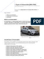 Classifications or Types of Automobile With PDF